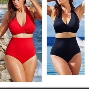 Beautiful high top black only swimsuit.